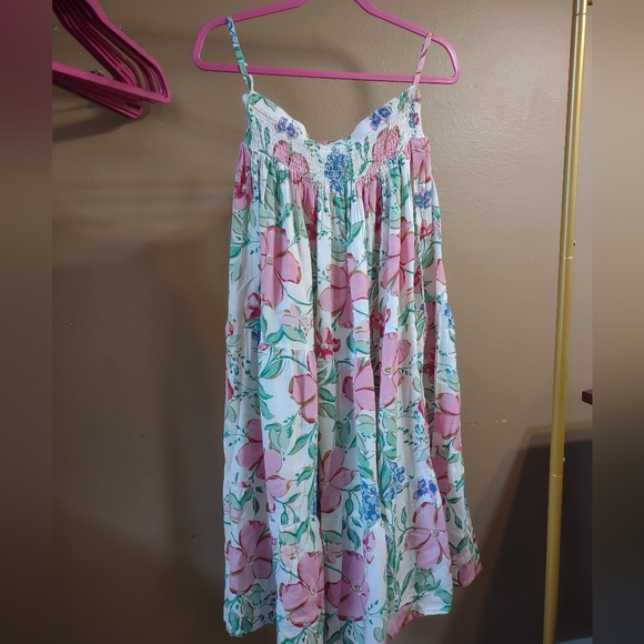 Style Up Pink Floral Cotton Linen Blend Maxi Skirt - Picture 2 of 9